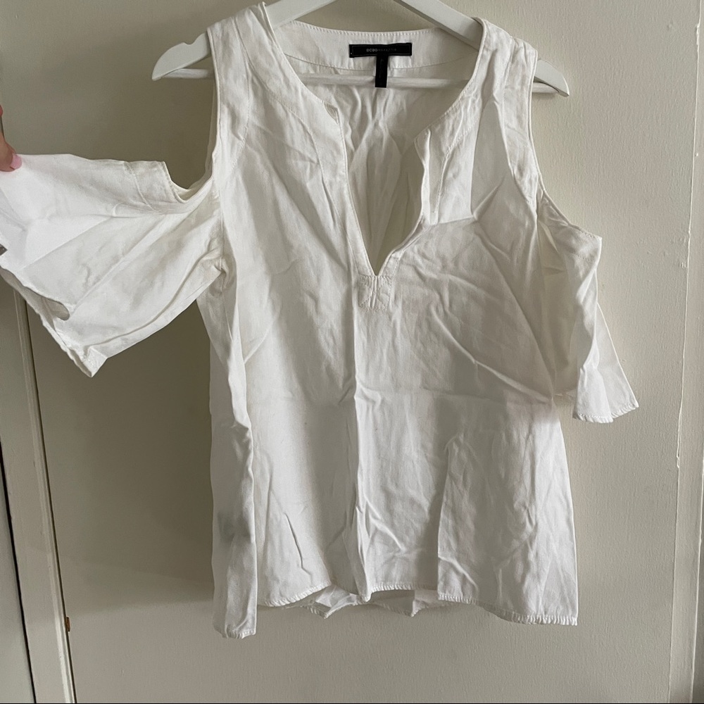 BCBG White Linen Shirt - S